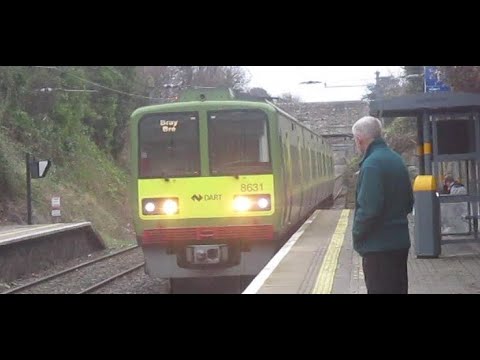 Ride Onboard DART class 8520 number 8631 from Glenageary to  Salthill & Monkstown.