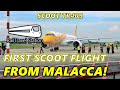 INAUGURAL SCOOT FLIGHT FROM MALACCA TO SINGAPORE ️ Scoot TR409 Malacca Singapore Changi T1