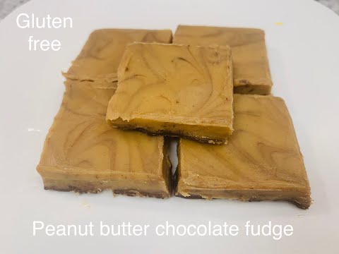 Peanut butter chocolate fudge.#gluten-free #healthy snack #healthy dessert
