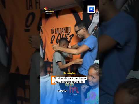 Fã se emociona ao conhecer Netto Brito em Itagimirim. #bahia #noticias