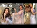Actress Vedhika Looking Gorgeous In White Saree Vedhika Photoshoot