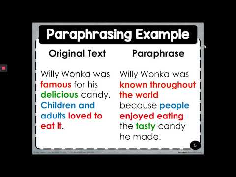 Paraphrasing