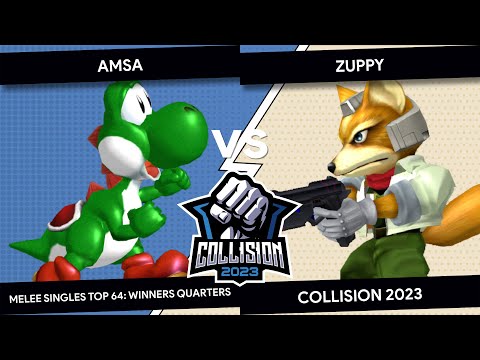 Collision 2023 - Melee - aMSa (Yoshi) VS Zuppy (Fox) - Top 64 - Winners Quarters