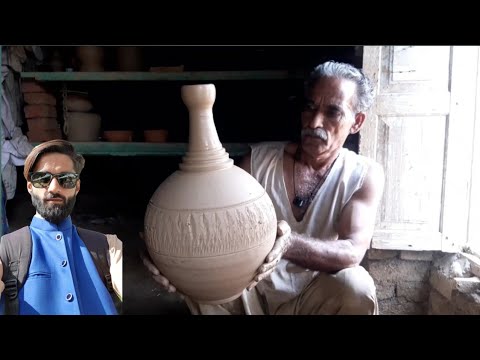 Making olla plant water pot on the potters wheel|clay pottery |kaleem professional |