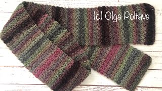 EASIEST Crochet Scarf, Make it in Two Evenings, Crochet Tutorial