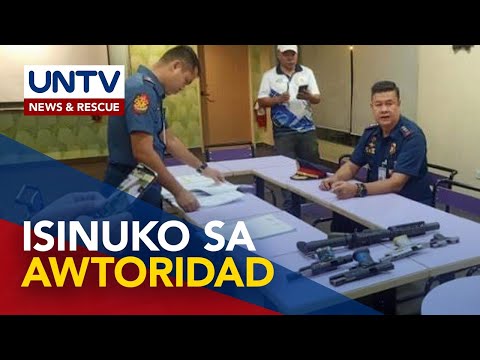 Ilang armas ni Apollo Quiboloy, isinuko ng kampo nito sa Davao Police