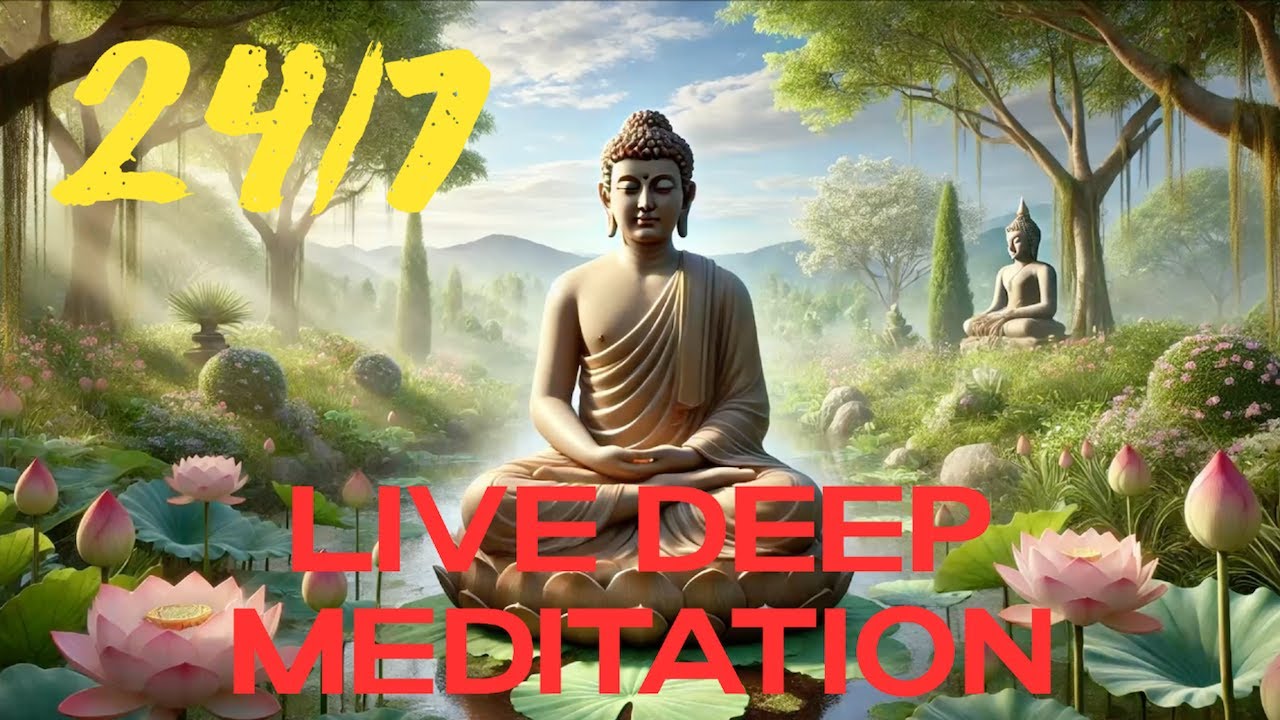 🔴 24/7 Deep Meditation Music for Inner Peace & Relaxation  #meditation #live #positivevibes  #focus