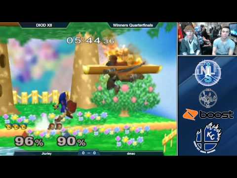 DIOD XII Melee Singles Winners Quarters: Jturley (Young Link) Vs. dmac (Ganondorf, Fox)