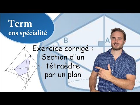 Section of a tetrahedron by a plane - Geometry in space - Terminale