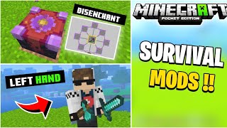 Top 5 Incredible Mods For Minecraft PE Survival || Best Mods And Addon For MCPE