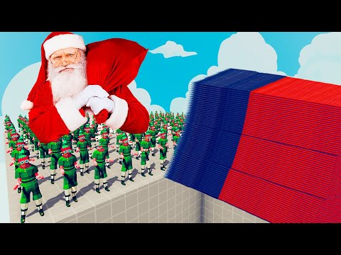 200x ELVES + 1x GIANT SANTA CLAUS vs EVERY GOD - Totally Accurate Battle Simulator TABS