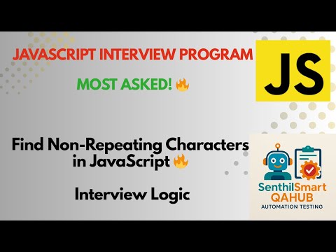 First Non Repeating Character Algorithm Javascript