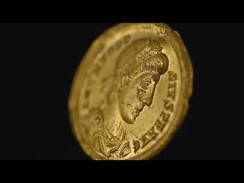 Moeda, Theodosius I, Solidus, 379-383, Mediolanum, AU(55-58), Dourado, RIC:5f