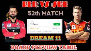 RCB vs SRH Dream11 Board preview | Captain, Vice-captain, Fantasy Playing Tips, Probable XIs