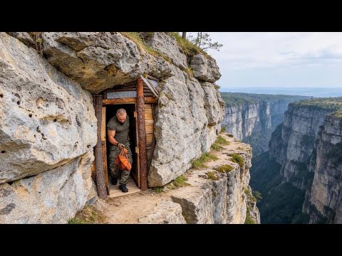 Underground Stone Cave Makeover – Survival Shelter with Fireplace & Wild Cooking