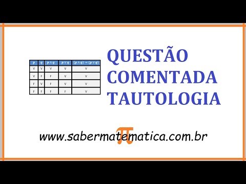QUESTÃO COMENTADA SOBRE TAUTOLOGIA (PC ES 2019)