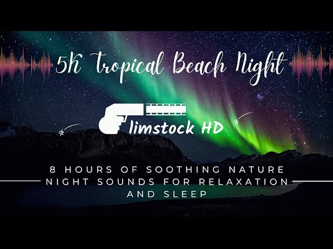 5K Tropical Beach Night 5 HOURS of Soothing Nature Night Sounds for Relaxation & Sleep Filmstock HD