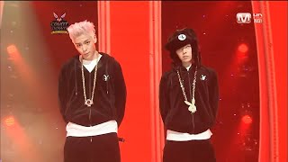 Knock Out 뻑이가요 + High High (eng sub) -  GD&amp;TOP live MNET M COUNTDOWN