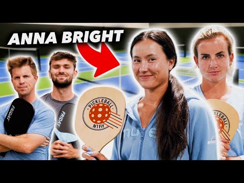 Can 4.5 Men Beat 6.0 Women w/ Wooden Paddles?? Ft. Anna Bright & Kate Fahey