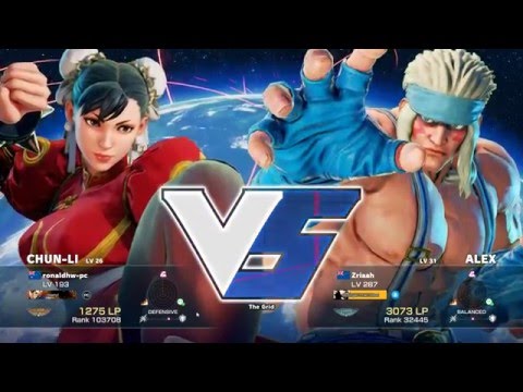 Street Fighter V - Chun Li vs Alex