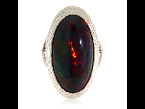 Inel Aur Opal Etiopia Natural - Eleganta si Misticism