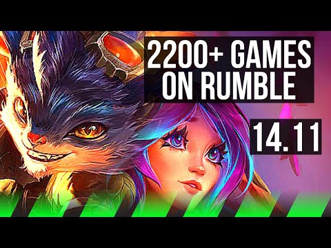 RUMBLE vs LILLIA (JGL) | 2200+ games, Legendary, 8/3/9 | EUW Master | 14.11
