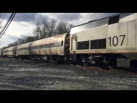 HD [AMTK] 107 Leads the 400 Valley Flyer on 2-29-2020 at 09:04 hrs