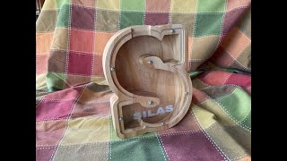 VCarve Pro Designing Kid's Letter "S" Coin Bank