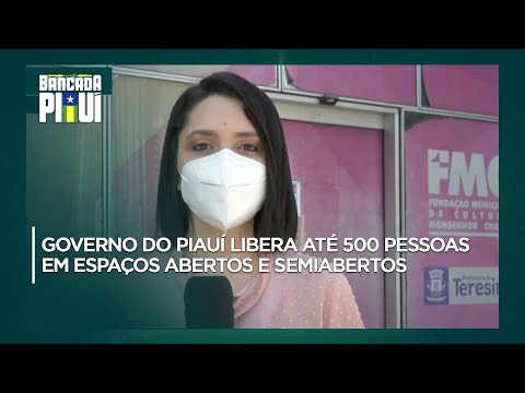 Governo do Piauí libera até 500 pessoas em espaços abertos e semiabertos