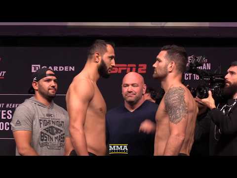 UFC on ESPN 6: Dominick Reyes vs. Chris Weidman Weigh-In Staredown - MMA Fighting