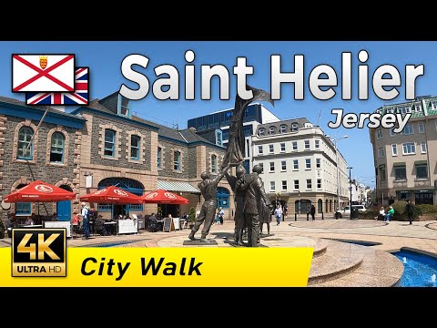 Saint Helier, Jersey - The city of Channel Islands | Walking Tour 4k