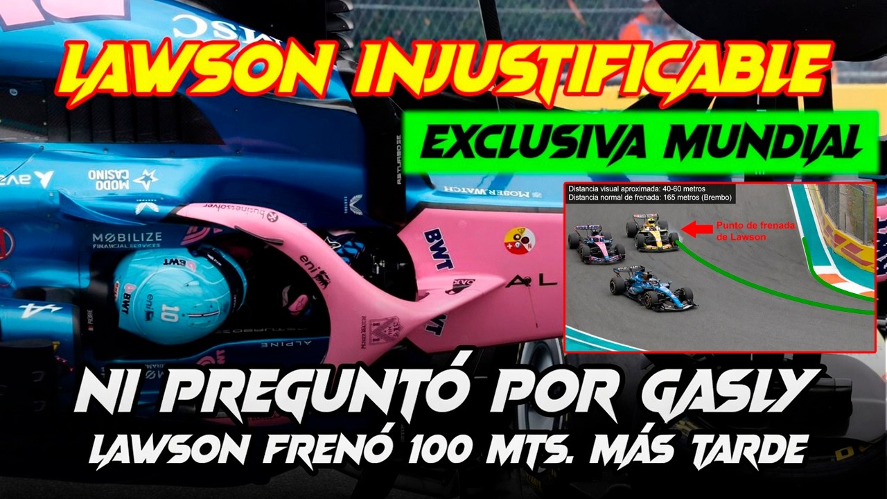 Análisis de Brembo Revela que Lawson Frenó 100 Metros Más Tarde de lo Estándar en la Curva 17
