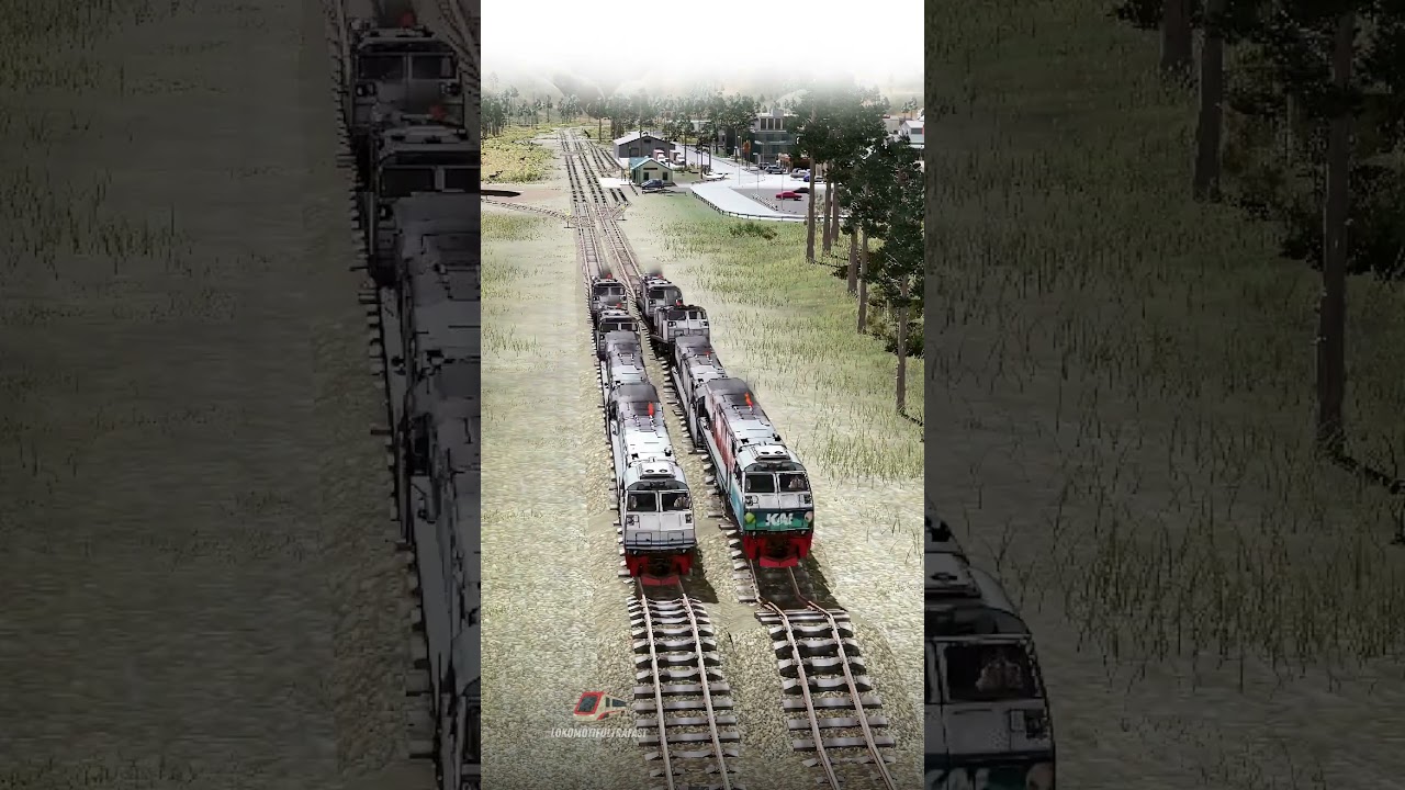 Kereta Api Cepat Membelah  Kereta di Persilangan Kereta Api #train #keretaapi #automobile #shorts