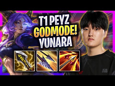 T1 PEYZ LITERALLY GOD MODE WITH YUNARA! - T1 Peyz Plays Yunara ADC vs Kai'sa!