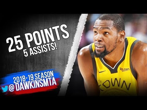 Kevin Durant Full Highlights 2018 12 29 Warriors vs Blazers   25 Pts 5 Asts!  FreeDawkins