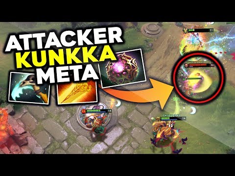 !Attacker Crazy Way To Play Kunkka with New Meta Build - WTF Dota 2