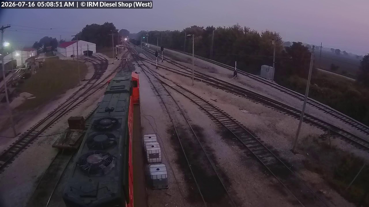 Live webcam view of IRM Diesel Shop Rail Yard
