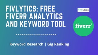 Download lagu Fivlytics: Free Fiverr Analytics and Keyword Tool mp3