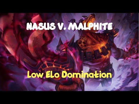 NASUS V. MALPHITE LOW ELO TOP LANE (HOW TO WIN FROM BEHIND)
