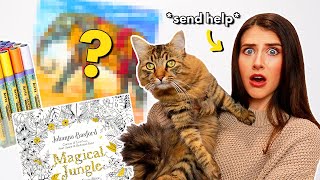MY CATS CONTROL MY COLORING FOR 48 HOURS... (ft. Arrtx Acrylic Markers)