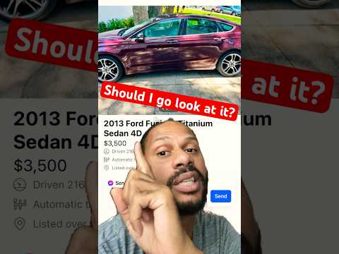 Thumbnail for 2013 Ford fusion $3500 should I go look at it? #cars #buyingcars #garageshop #automotive #forsale by Car