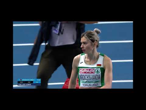 Анастасия Мирончик-Иванова в квалификации чемпионата Европы по легкой атлетике. Торунь, 5 марта 2021