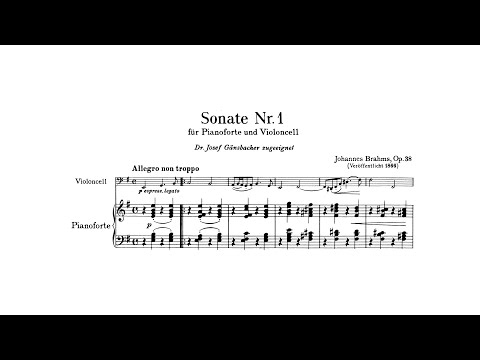 Brahms: Cello Sonata No. 1 in E minor, Op. 38 (with Score)