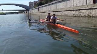 preview picture of video 'Double Scull in Madrid Rio'