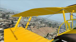 preview picture of video 'Tiger Moth over Helsinki, Finland, FSX part 2 of 3'