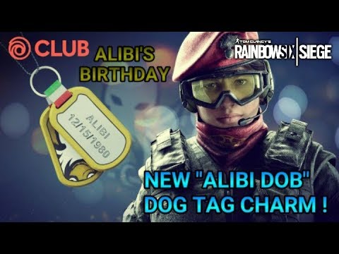 New "Alibi DOB" Dog Tag Charm! (Rainbow Six Siege)
