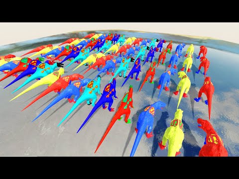 Animal Revolt Battle Simulator | ALL COLOR CARNIVORE DINOSAUR CHAMPIONSHIP