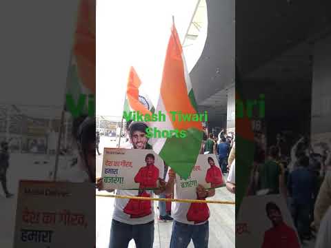 Neeraj Chopra Olympic welcome celebration 2021 At Airport | Tokyo Olympics 2020