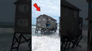 Download lagu Huge Waves Hit Houses by the Sea 😱 mp3