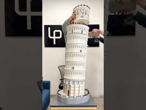 40,000+ bricks = GIANT Tower of Pisa 😲 #shorts
